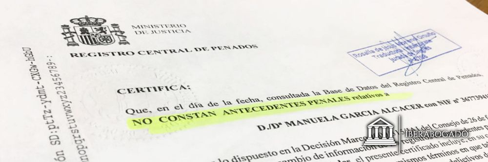 Antecedentes Penales documento.